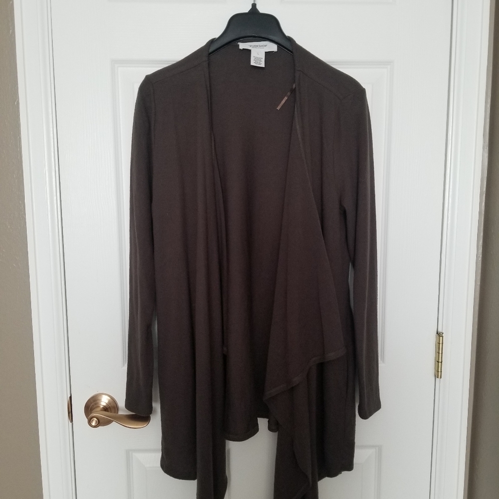 Workshop Republic Clothing large olive green cardigan sweater